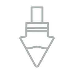 Plumb bob Vector Line Grey Icon Design