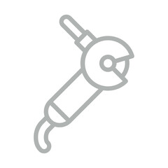 Grinder Vector Line Grey Icon Design