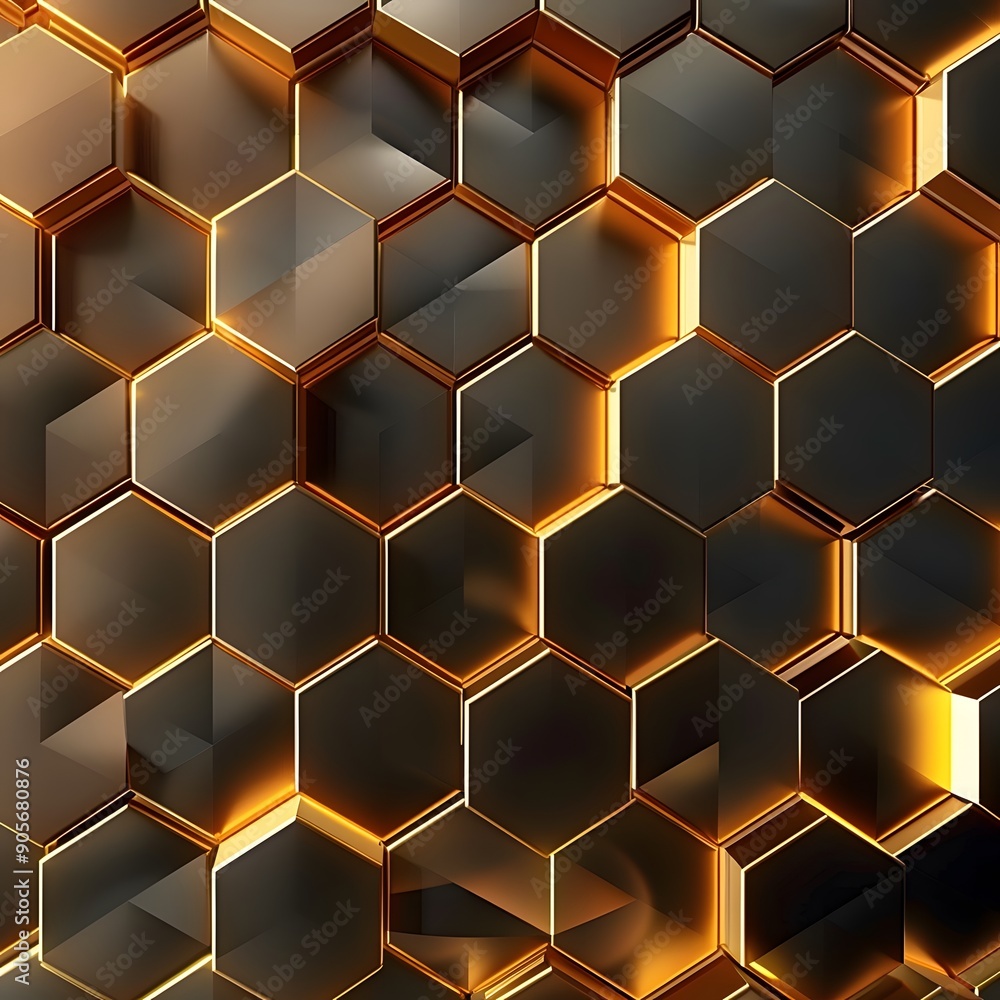 Poster honeycomb background design seamless pattern, generative ai