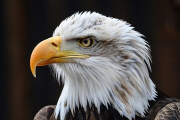 Naklejka premium Animal Memorial Day: Proud Bald Eagle Symbol of America and Patriotism