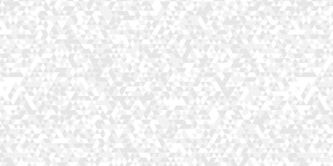 Vector geometric seamless technology gray and white diamond triangle background. Abstract digital grid light pattern white Polygon Mosaic triangle business and corporate background.