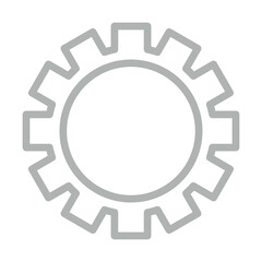 Settings Vector Line Grey Icon Design