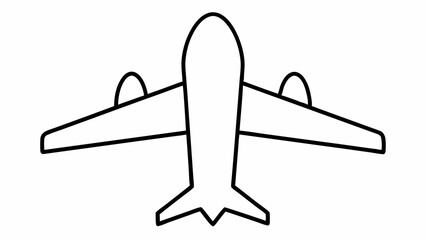 Minimalist Plane Icon Vector Design Template