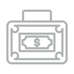 Money Laundering Vector Line Grey Icon Design