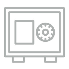 Safety Box Vector Line Grey Icon Design