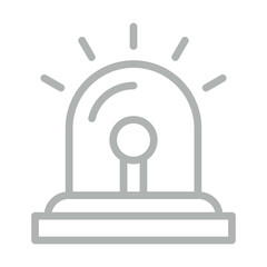 Siren Vector Line Grey Icon Design