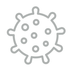 Virus Vector Line Grey Icon Design