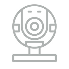 Webcam Vector Line Grey Icon Design