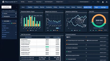 Dashboard of a Financial Data Analysis Platform