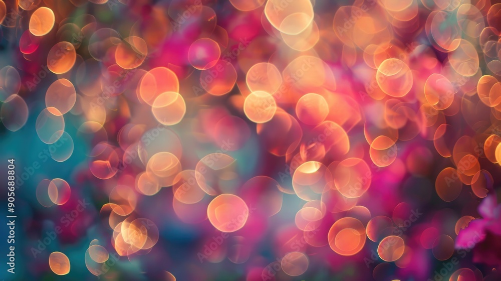 Poster vibrant blurred bokeh backdrop