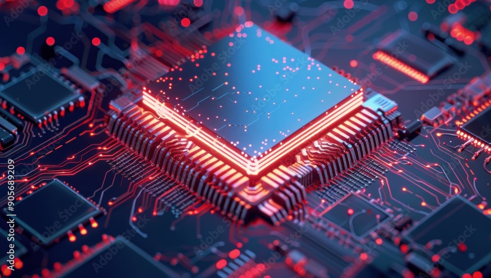 Poster close-up of a modern cpu processor
