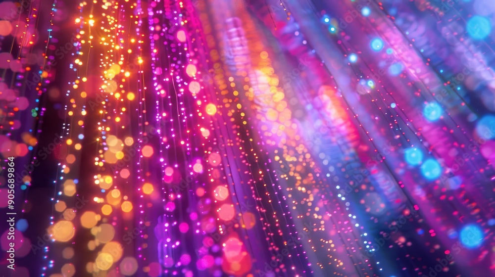 Poster vibrant lights creating a festive abstract backdrop