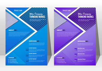 Corporates Flayer, Professional Design, Flyer Template, with Set in 2 colors, modern design, design template,