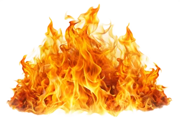 Gordijnen Fire flames on transparent background © khaledSaifulllah