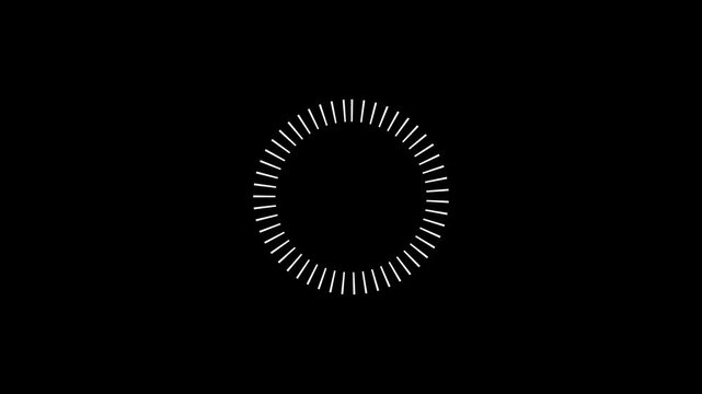 dashes Explosive Motion fireworks Modern and stylish for video decoration. Pop-up explosion bubble Circle white on black Black and white circles loop animation july, ribbon