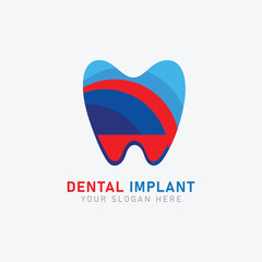 Tooth logo design. Can be used as logo for dental, dentist or stomatology clinic, teeth care and health concept