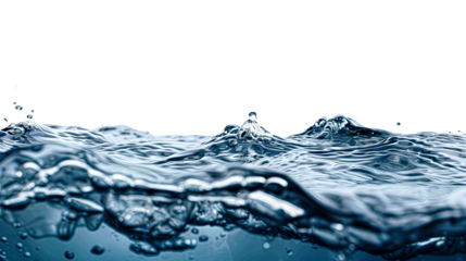 water splash isolated on white or transparent background