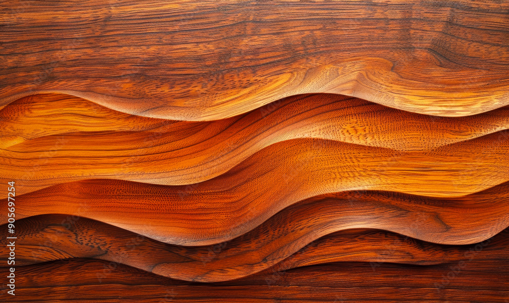 Poster abstract wooden waves pattern background - intricate and natural wood texture with flowing lines, pe