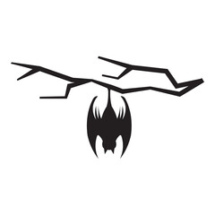 illustration of a silhouette of a bat