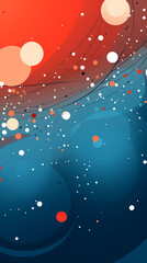 Red and White Dots Circles Balls on Blue Background, Abstract Image, Texture, Pattern, Wallpaper, Cover and Screen of Smartphone, Cell Phone, Computer, Laptop, 9:16 and 16:9 Format