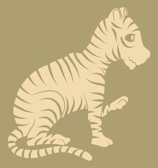 Cartoon tiger vector illustration
