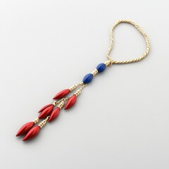 Elegant handmade jewelry featuring red and blue accent beads for stylish outfits
