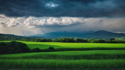 Obraz premium Serene Blue Sky with Fluffy White Clouds