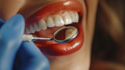 Teeth and Dental Mirror, Dental Health. Ideal for Healthcare Promotions, Dental Clinics, and Oral Hygiene Campaigns. Perfect for Highlighting Dental Care, Healthy Smiles, and Medical Visuals.