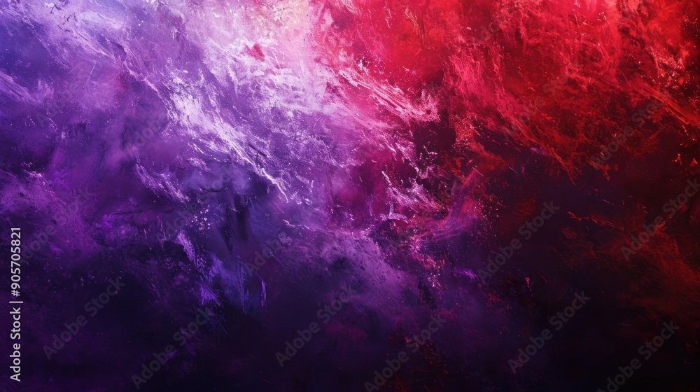 Sticker Abstract Painting with Purple and Red Hues