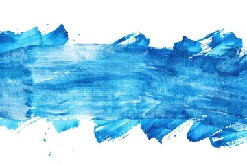 Obraz premium Brush Library. Stack of White Paper sheets with Abstract Blue Watercolor Brushstroke Lines
