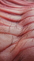 Fototapeta premium A close up of a hairy skin with some hair on it, AI