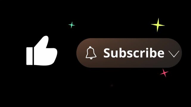 Like Subscribe and bell button animation.