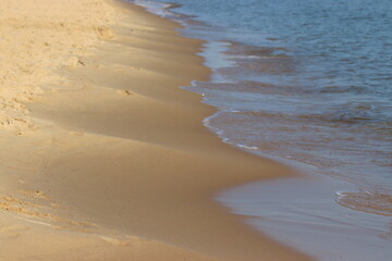 Beach in Poland in summer. A beach without people. Baltic Sea.