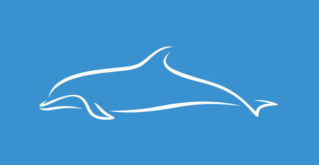 Dolphin logo. Isolated dolphin on white background