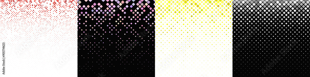 Poster abstract diagonal square pattern collection