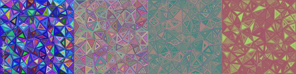 Poster abstract triangle polygon background set