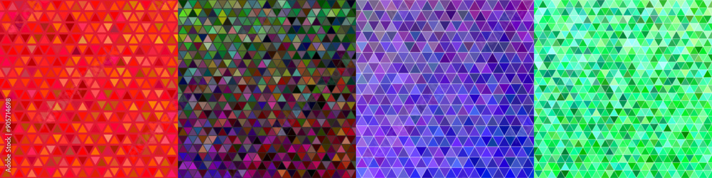 Poster abstract triangle polygon background set
