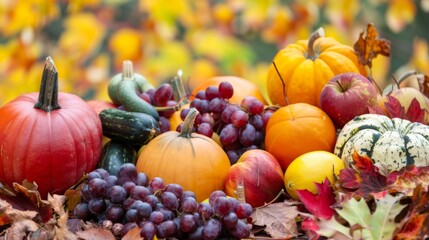 Thanksgiving agriculture harvest decorration banner background illustration generated by ai