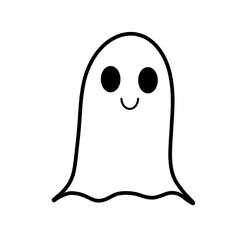 Cute ghost outline