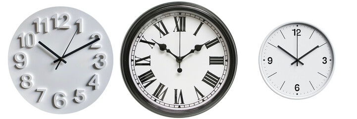 Untitled design - A  set Of clock face clean bright and plain with arabic numbers