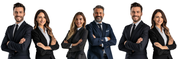 Untitled design - A set of A cheerful business man and woman in a formal suit arms connected (4)