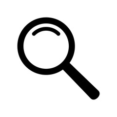 Magnifying glass icon, magnifier or loupe sign. Web search icon.