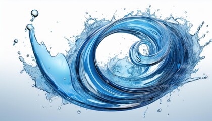 Fototapeta premium water splash isolated on white