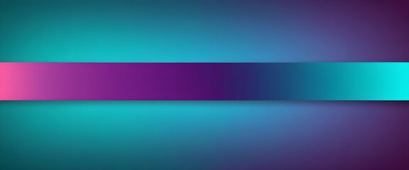 Fototapeta premium A sleek, modern banner with a vibrant gradient background transitioning from teal to purple, featuring ample copy space in the center for text or logos. Multiple variations available
