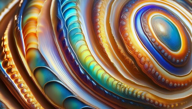 the abstract texture of haliotis iris also known as paua abalone or ormer shell