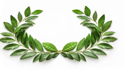 laurel wreath isolated on white background with clipping path