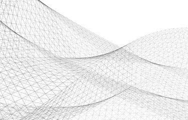 linear view of abstract 3d architecture