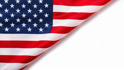 closeup ruffled american flag isolated on transparent background generative ai