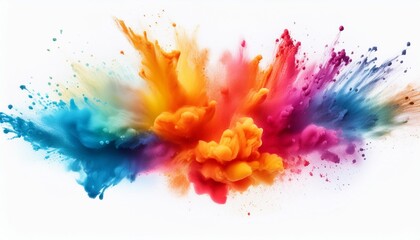 colorful splashes of watercolor paint on a white background abstract artistic vibrant creative dye artistic