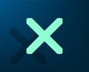 Obraz premium Vector illustration with shadow on blue background with gradient